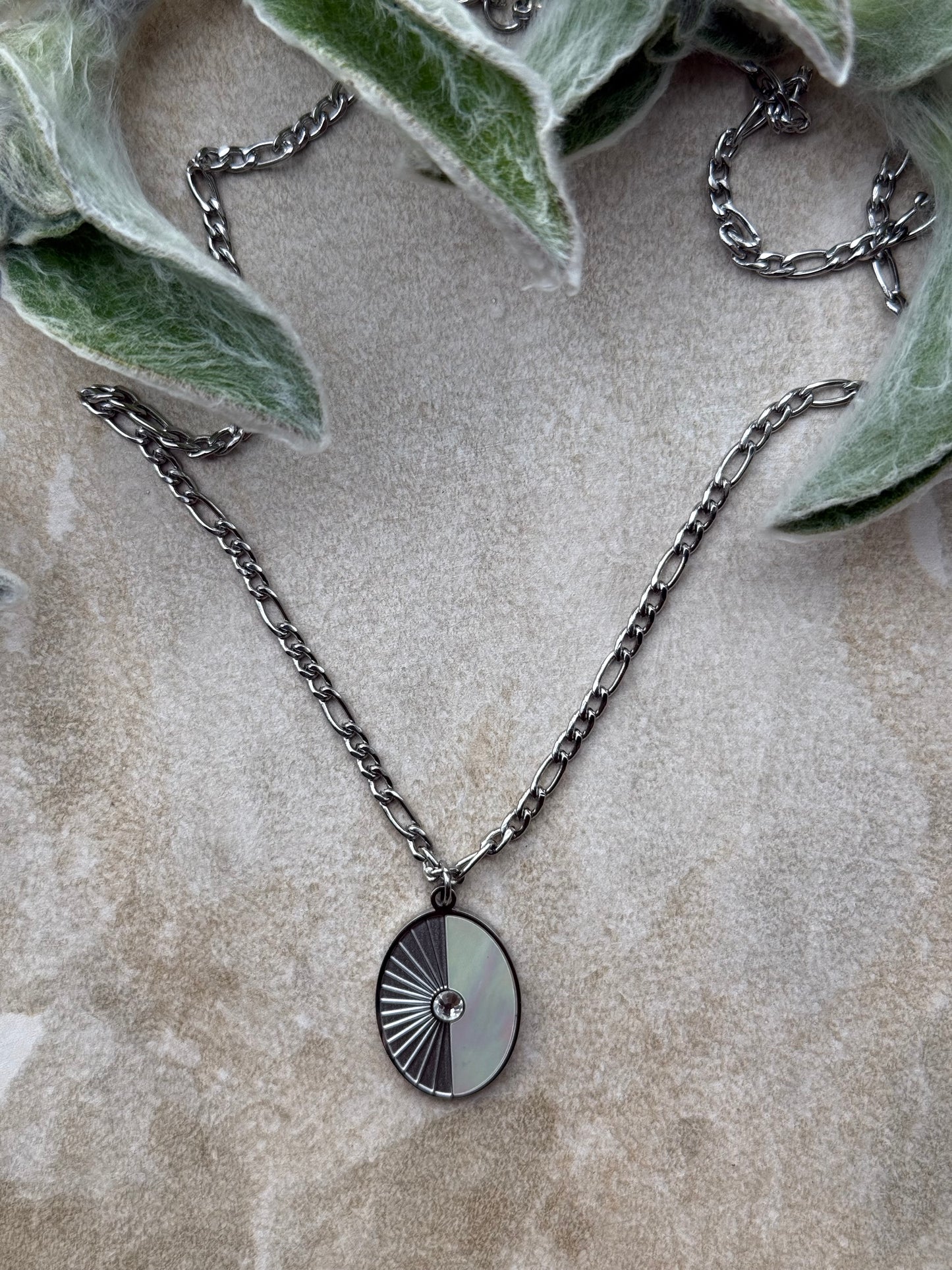 Pāua Whetū Silver Necklace