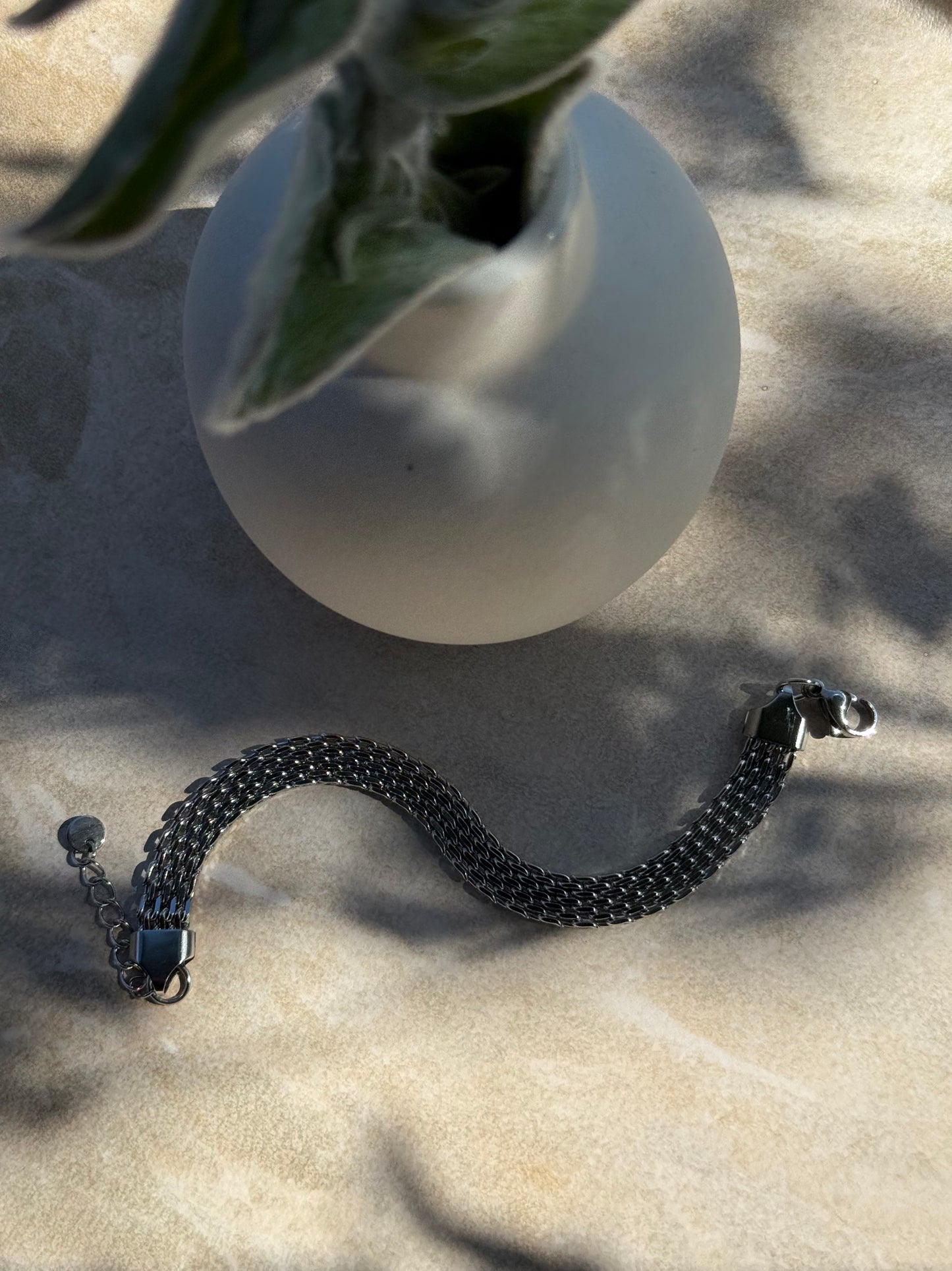 Ataahua Silver Braided Mesh Bracelet