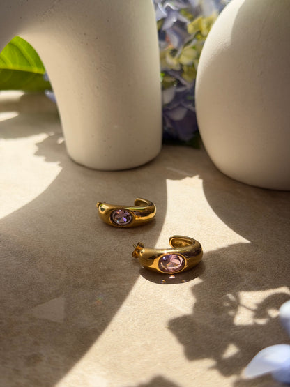 Pua Māwhero Gold Hoops